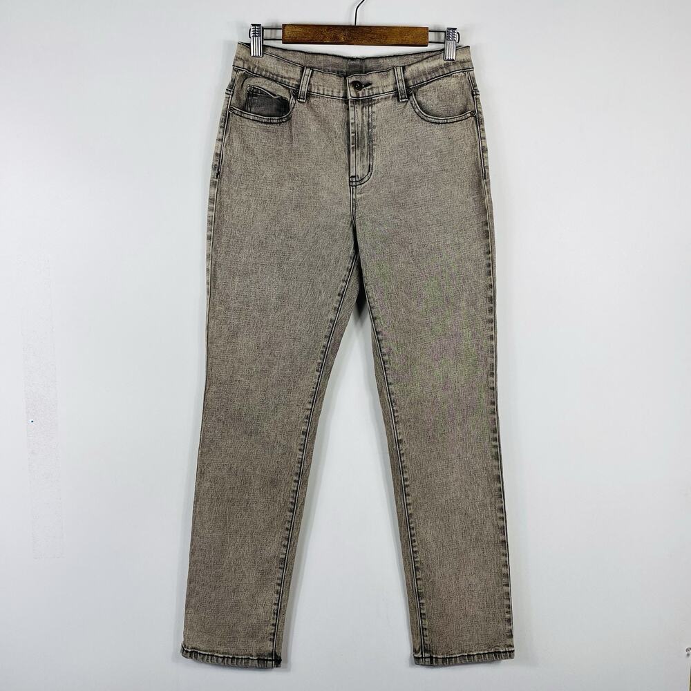 Diane Gilman Jeans 4 Mineral Wash Straight Leg Stretch 5-Pocket